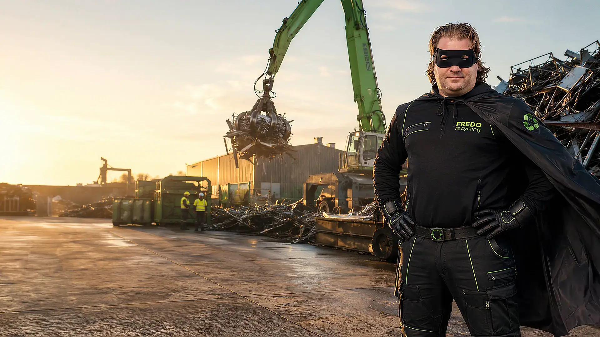 Fredo Recycling werf Harelbeke, hero poster Werf van Fredo Recycling in Harelbeke, posterbeeld voor de homepage-video